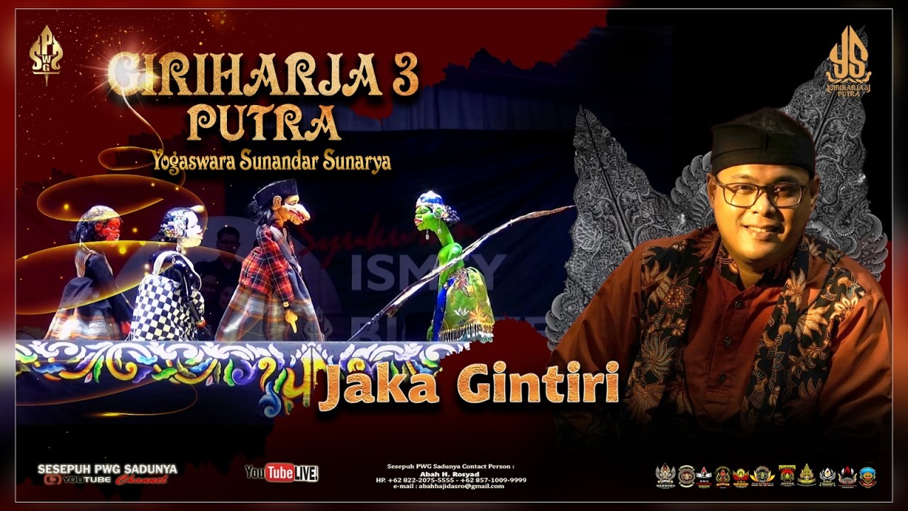 WAYANG GOLEK GIRI HARJA 3 PUTRA, DALANG YOGASWARA SUNANDAR SUNARYA, LAKON JAKA GINTIRI.