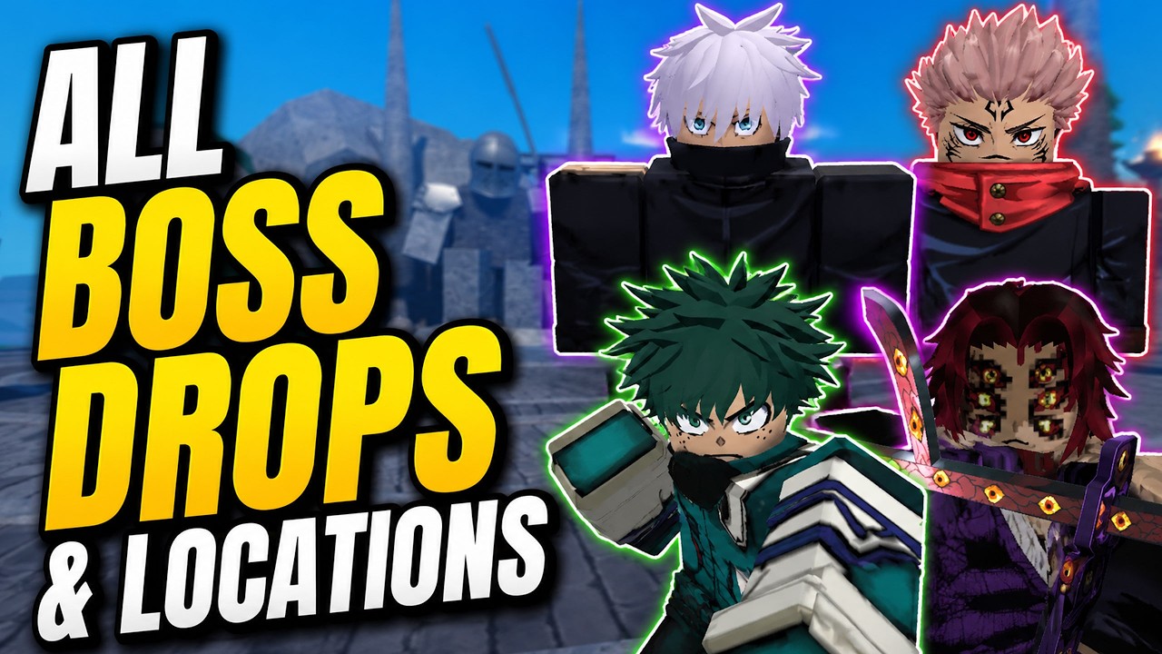 ALL BOSS DROPS & LOCATIONS in LINEAGE PIECE Roblox