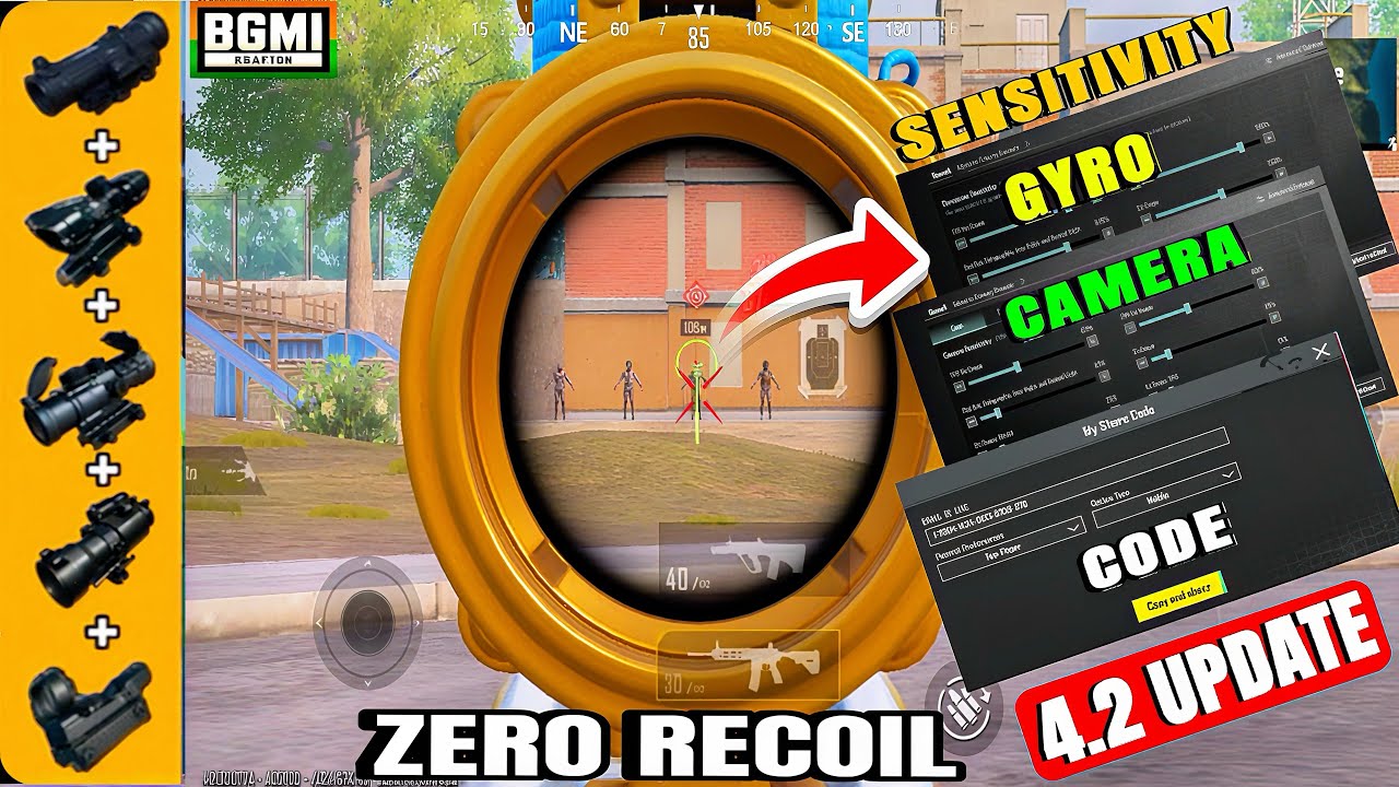 Zero Recoil Sensitivity Bgmi ✅ Best Sensitivity Settings | Bgmi New Update 4.2 | Sensitivity Code