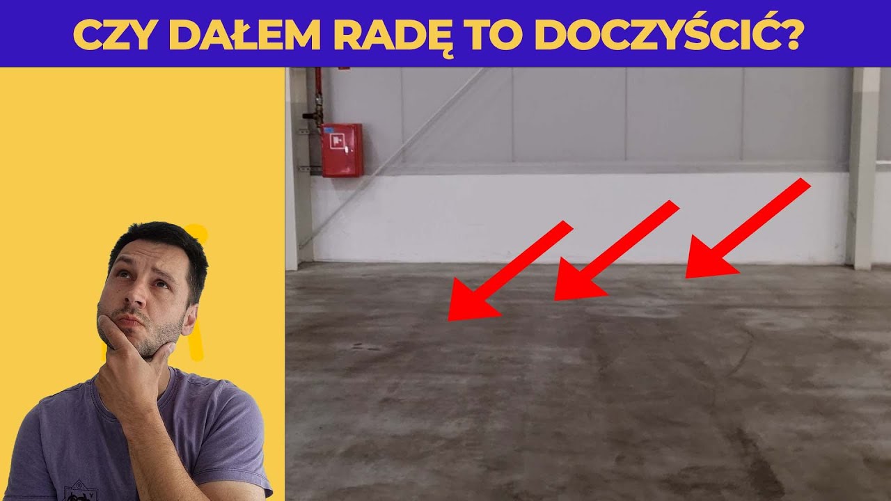 Mega ubrudzona posadzka przemysłowa.  Czy udało się ją doczyścić?
