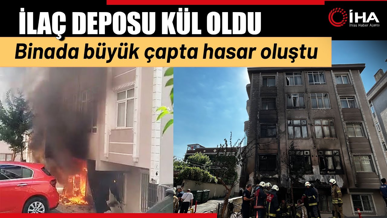 Fatih'te İlaç Deposu Alevlere Teslim Oldu