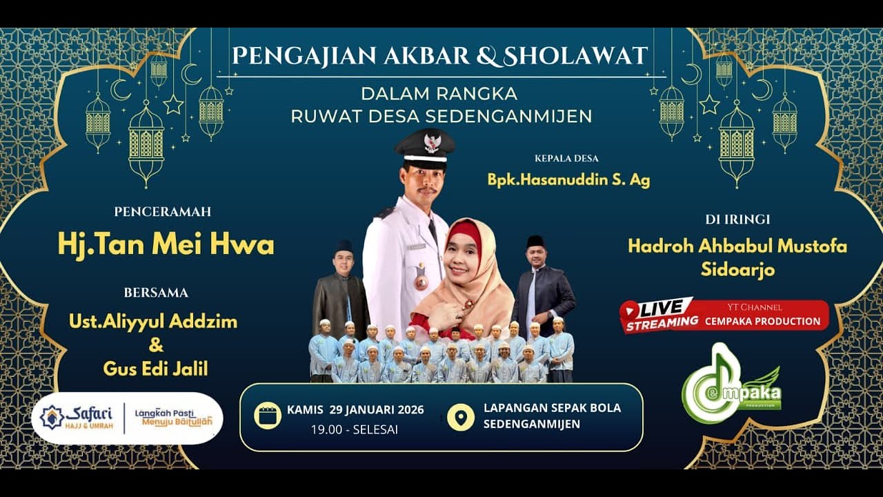 🔴 LIVE PENGAJIAN AKBAR & SHOLAWAT | RUWAT DESA SEDENGANMIJEN KRIAN | 29 JANUARI 2026