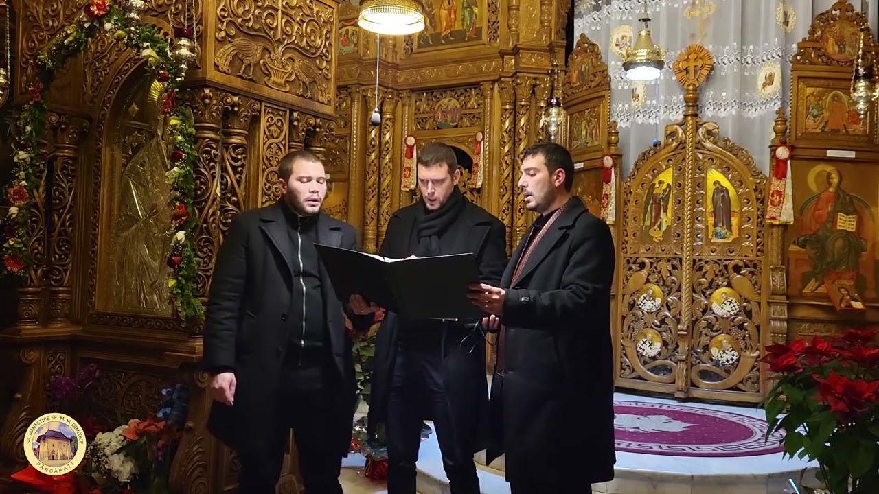 Grupul Psaltic ”Macarie Ieromonahul” din Suceava, colinde la Mănăstirea Pângărați