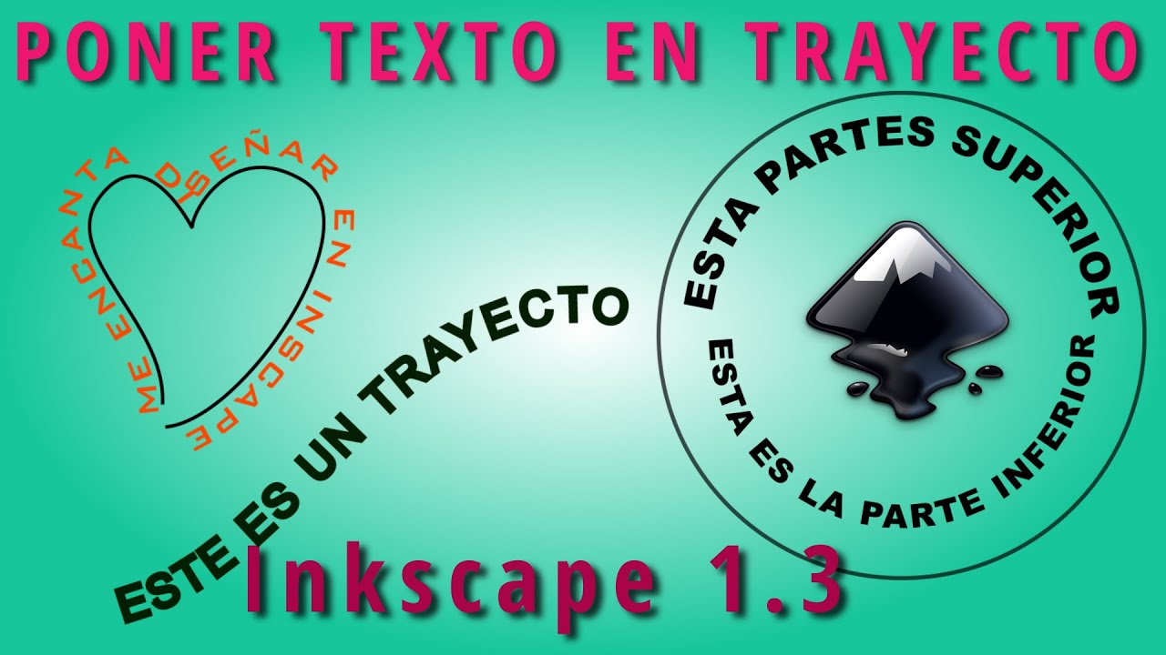 Poner texto en trayecto en Inkscape 1.3