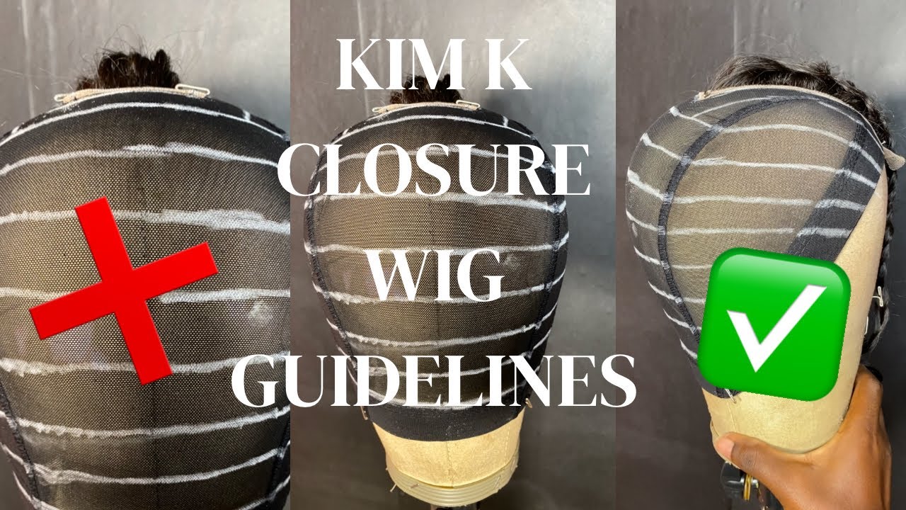 Kim k closure (2by6) wig making guideline tutorial.