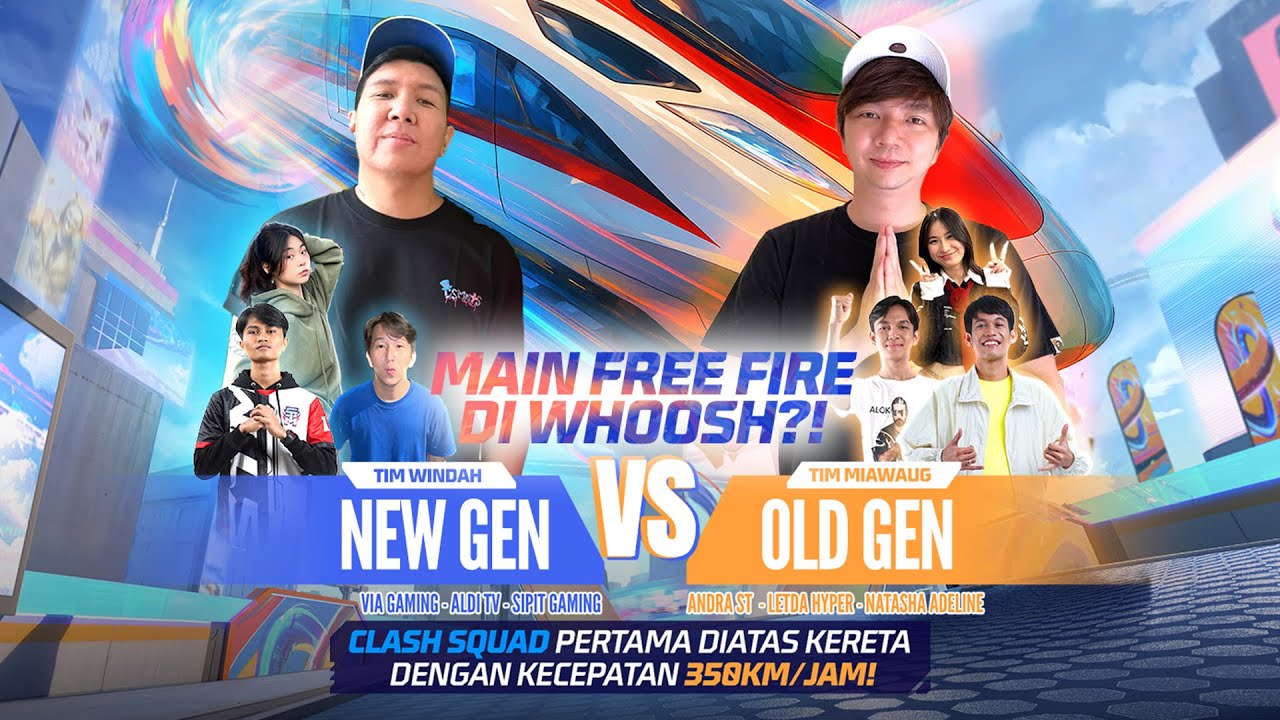 Windah VS MiawAug Battle di Kereta Cepat Whoosh! - Free Fire 8th Anniversary