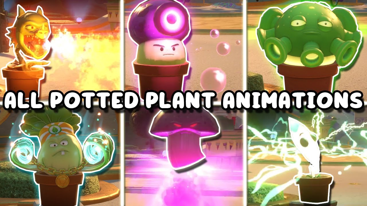 *ALL* Potted Plant Animations | Plants vs Zombies GW2