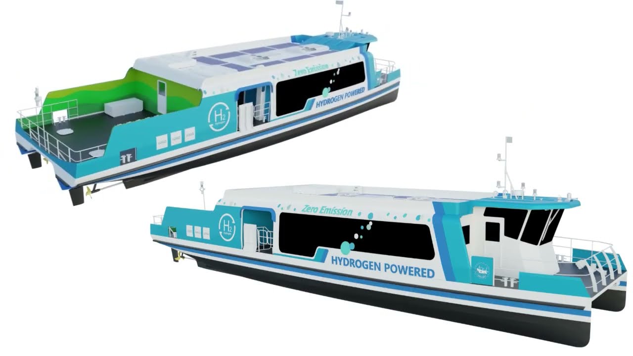 Hydrogen Fuel Cell and Hybrid Electric Catamaran Vessels for Inland Waterways of India