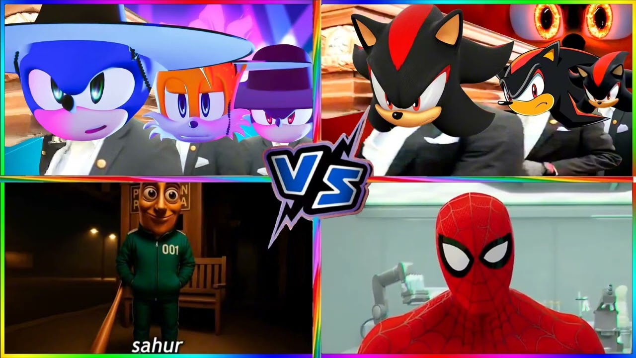Tiles hop 🆚 Sonic K-pop 🆚 Spider man🕷👦 🆚 Sonic🦔 🆚 Brainrad Squid game🎮🦑 🆚
