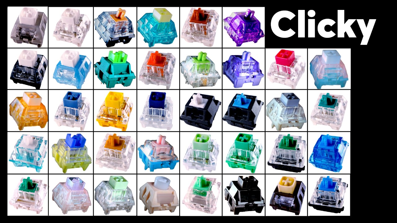 39 Clicky Switches – Sound Comparison on One Keyboard (2025)