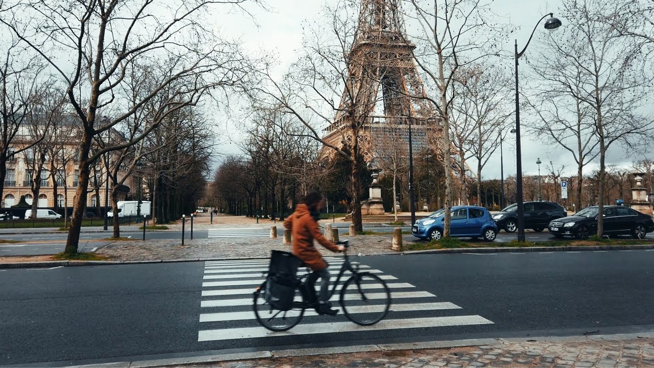 Paris Walking Tour Eiffel Tower 4k