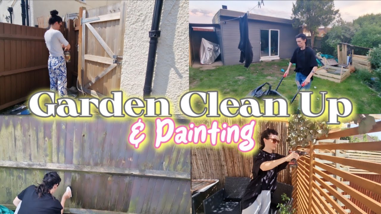GARDEN CLEAN UP & PAINTING!! #gardendiy #diy #cleanup #gardening #tidy