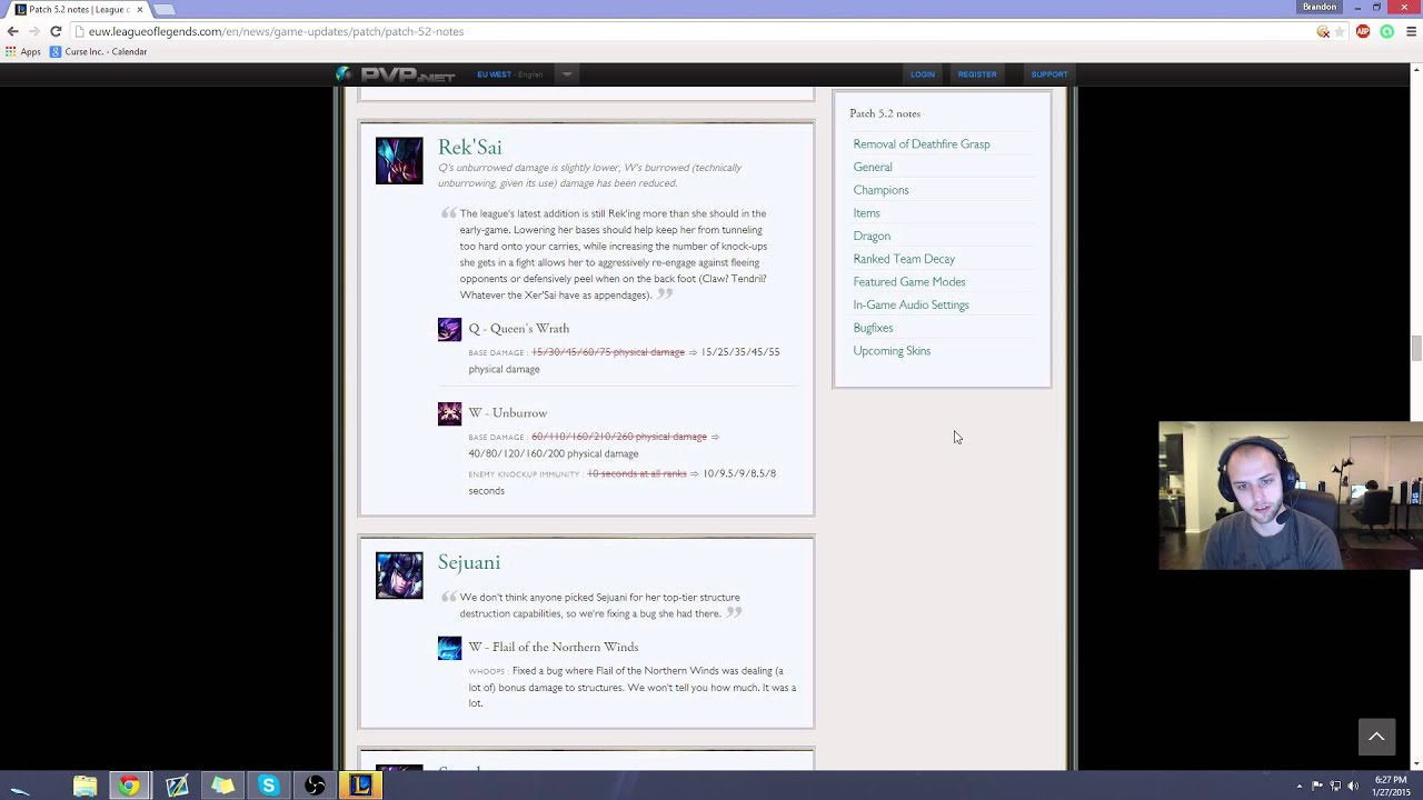 League of Legends Patch 5.2 Run Down