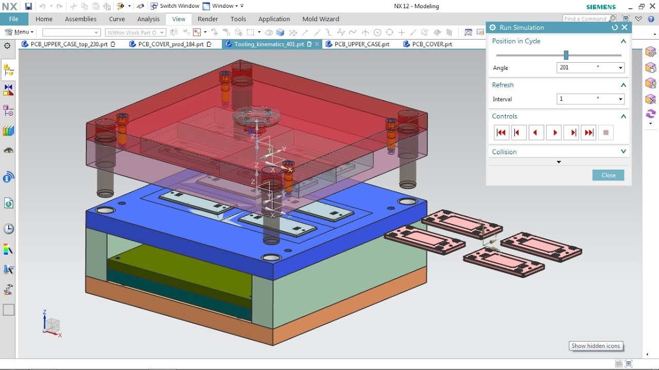 NX MOLD WIZARD || PART 4 #POCKET #Tooling Validation #Preprocess Motion #Run Simulation#BOM