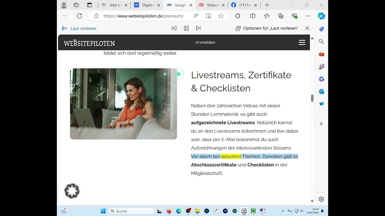 Websitepiloten | Premium Mitgliedschaft Unsere Premium Videokurse bieten exklusives Wissen f&uuml;r die..