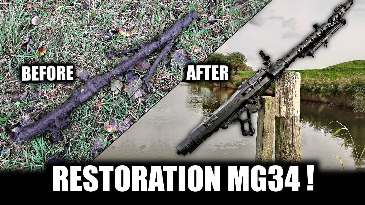 Реставрация MG34 и передача в музей - Machine Gun 34 - WW2