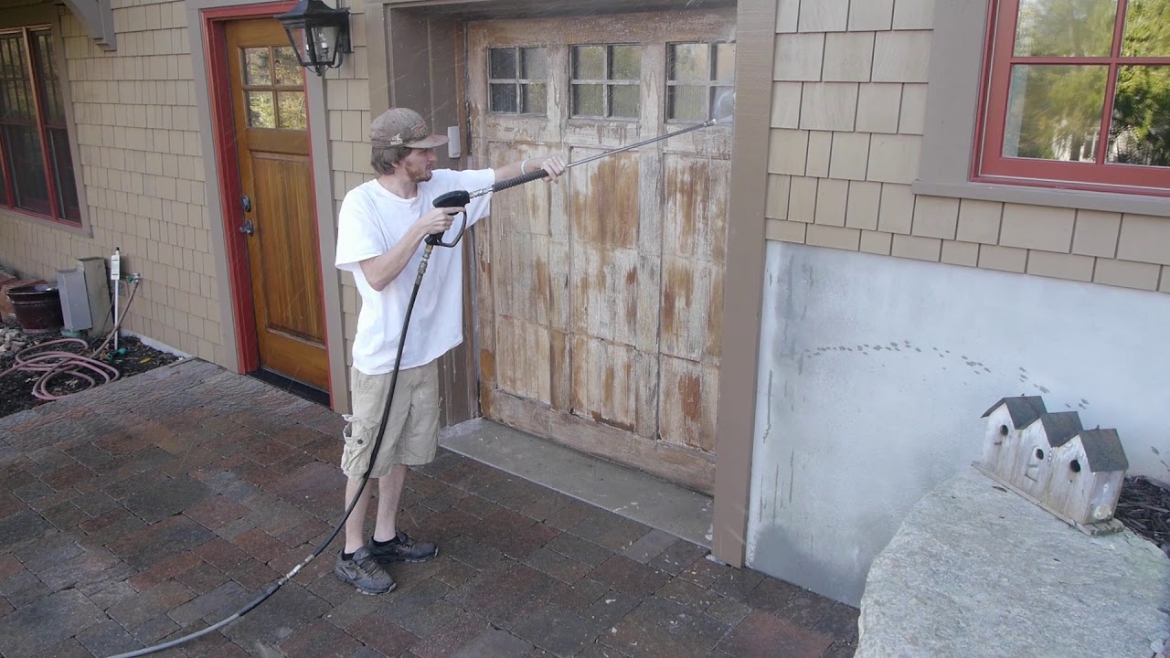 Wood garage door restoration and staining - Minneapolis | St Paul MN