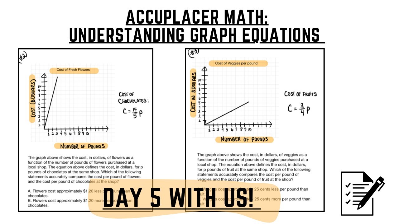 ACCUPLACER Math Prep (DAY 5) College board mathematics daily review