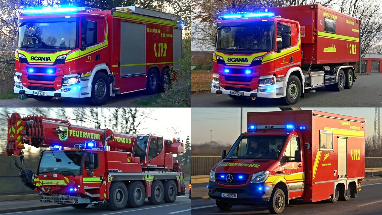 [NEUES GTLF & WLF!] Feuerwehr DORTMUND - BF, FF & Sonderfahrzeuge auf Einsatzfahrt