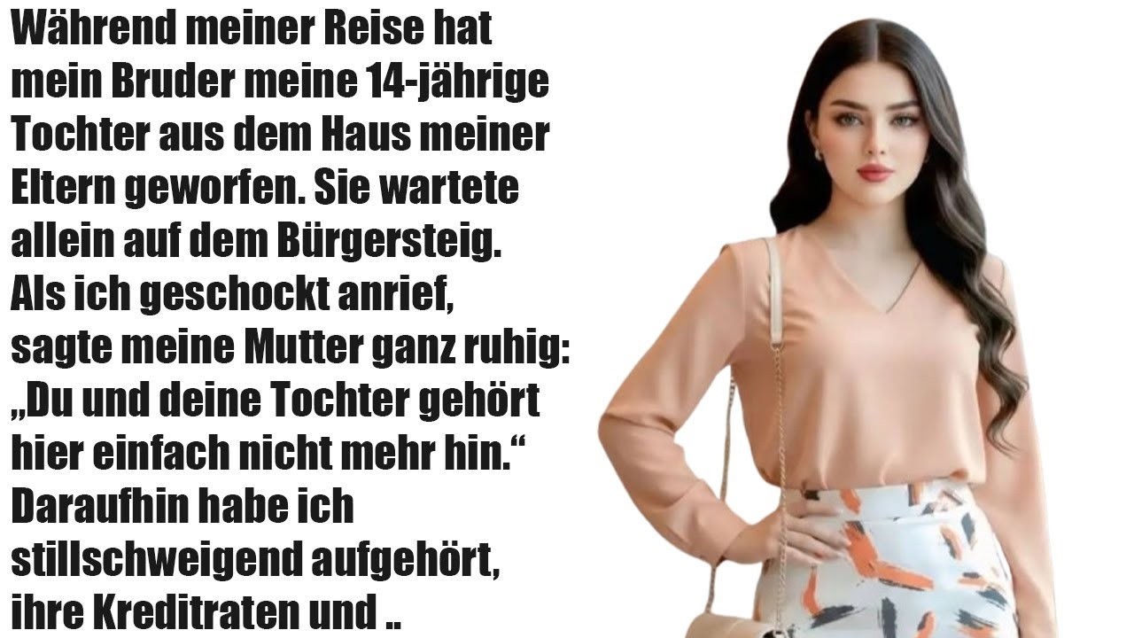 Mein Bruder setzte meine 14 jährige Tochter vor die Tür – meine Entscheidung ließ ihn erstarren