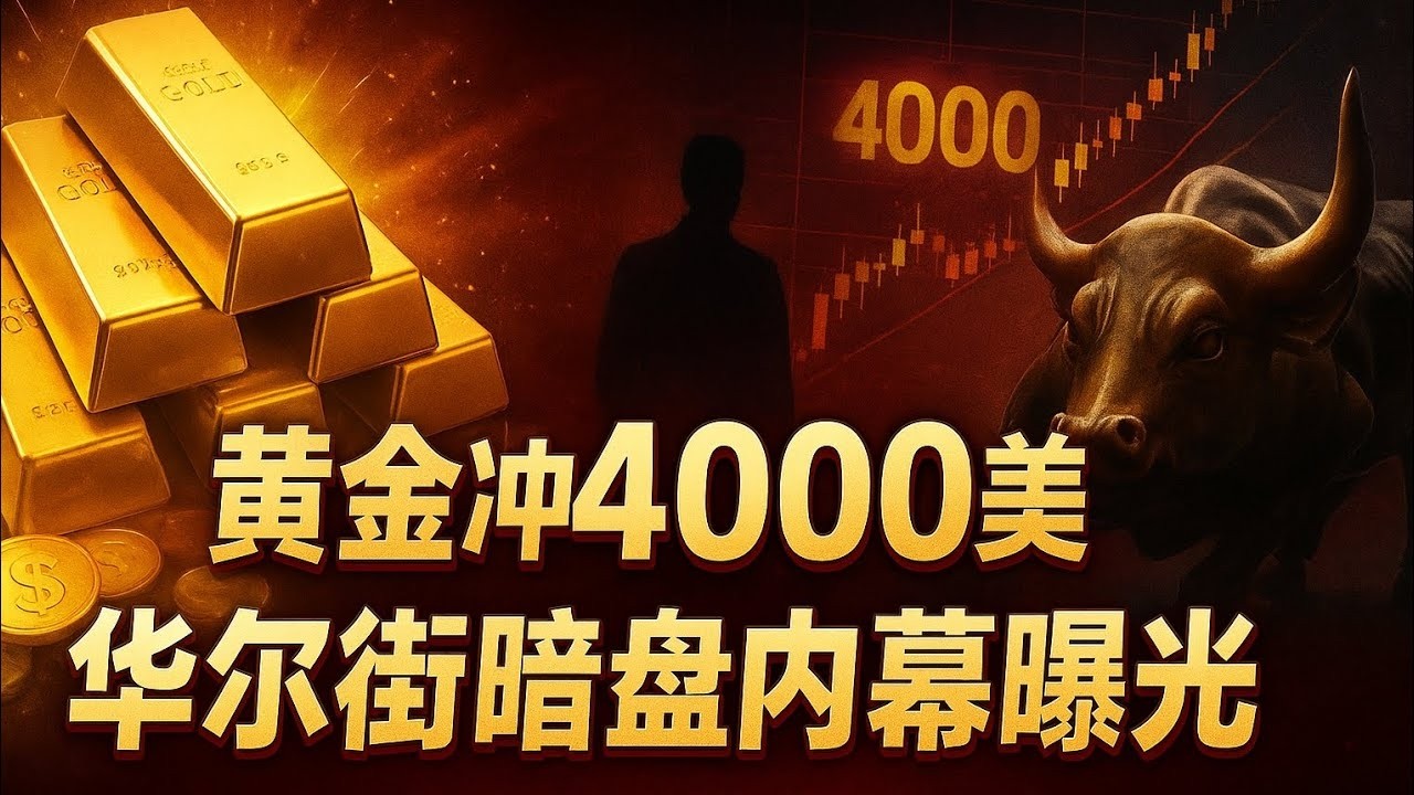 黄金冲4000美元！华尔街暗盘内幕曝光 #黄金 #华尔街内幕 #对冲基金 #央行 #避险资产 #贵金属#美联储 #世界黄金协会