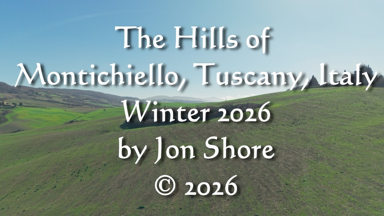 The Hills of Monticchiello, Tuscany, Val d'Orcia, Italy in Winter by Jon Shore 4K