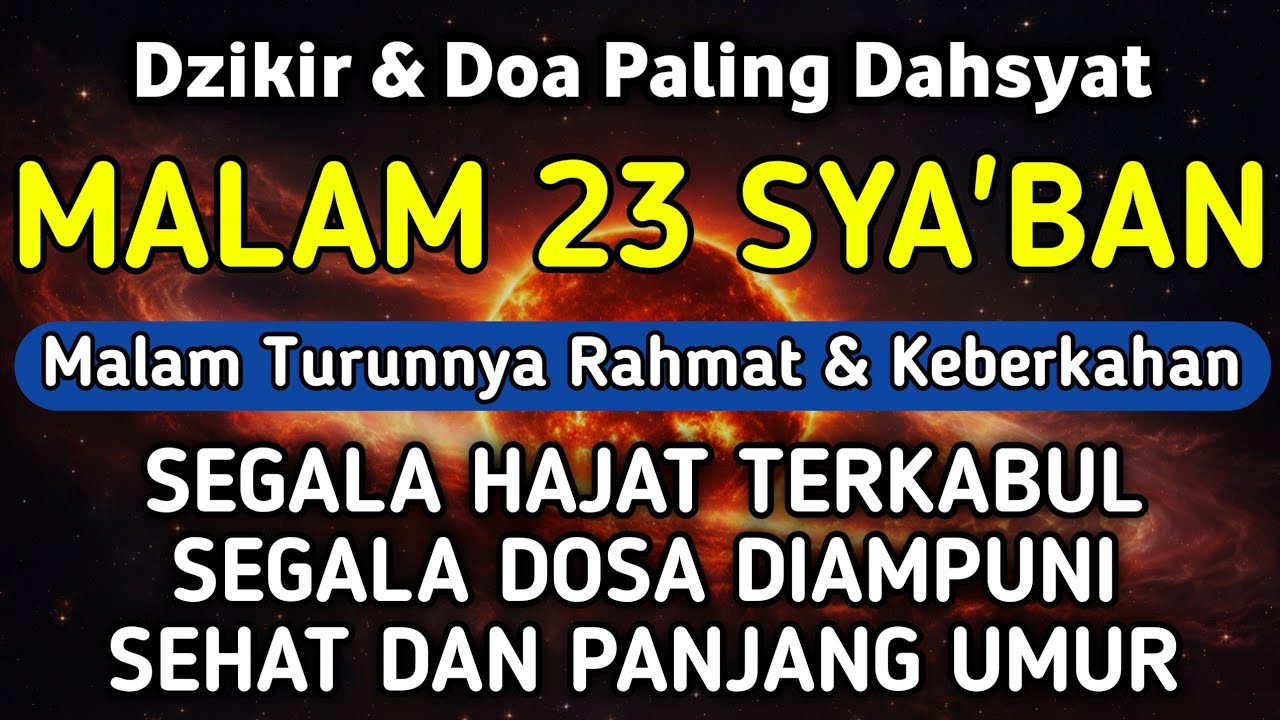 DZIKIR DI MALAM 23 SYA'BAN | DZIKIR MUSTAJAB 23 SYA'BAN - Alaa Aqel