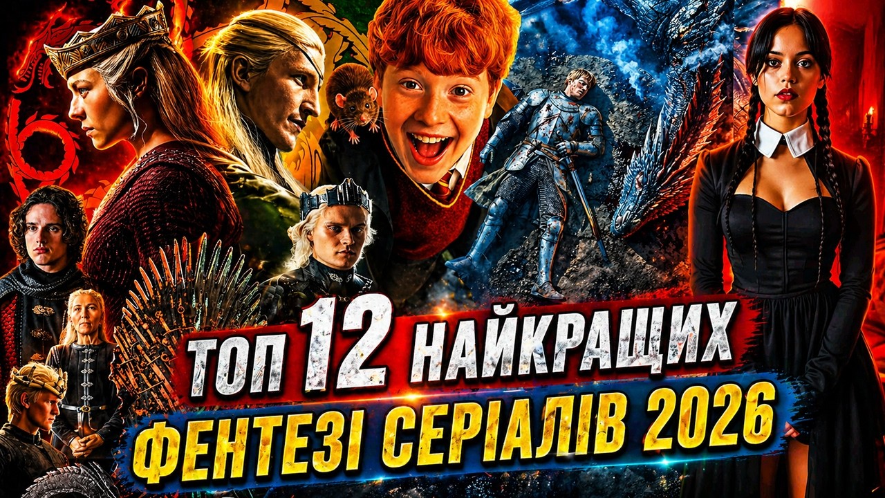 ТОП 12 НАЙКРАЩИХ ФЕНТЕЗІ СЕРІАЛІВ 2026 ★ ГАРРІ ПОТТЕР, ВЕНЗДЕЙ 3, ДІМ ДРАКОНА 3, ВІДЬМАК 5
