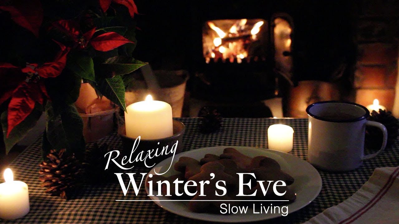 A Cozy Winter Fireplace Scene | Cottagecore