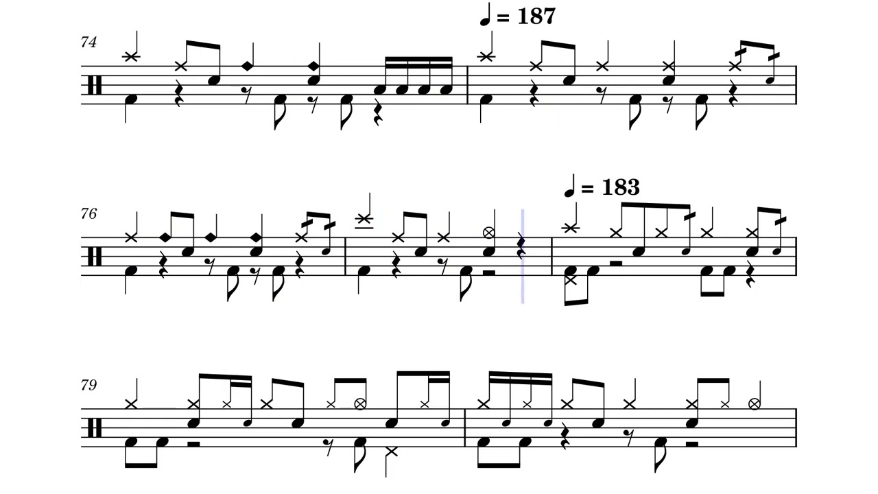 POOL - tricot - Drum Sheet - Drums Only