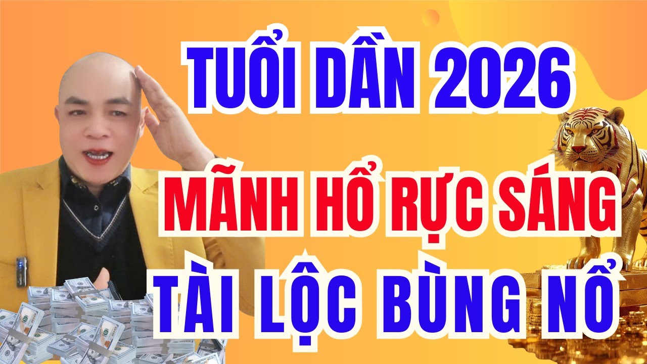 Tuổi Dần 2026: Khai Mở Hỏa Cục – Mãnh Hổ Hạ Sơn, Hào Quang & Tài Lộc Đồng Loạt Trỗi Dậy