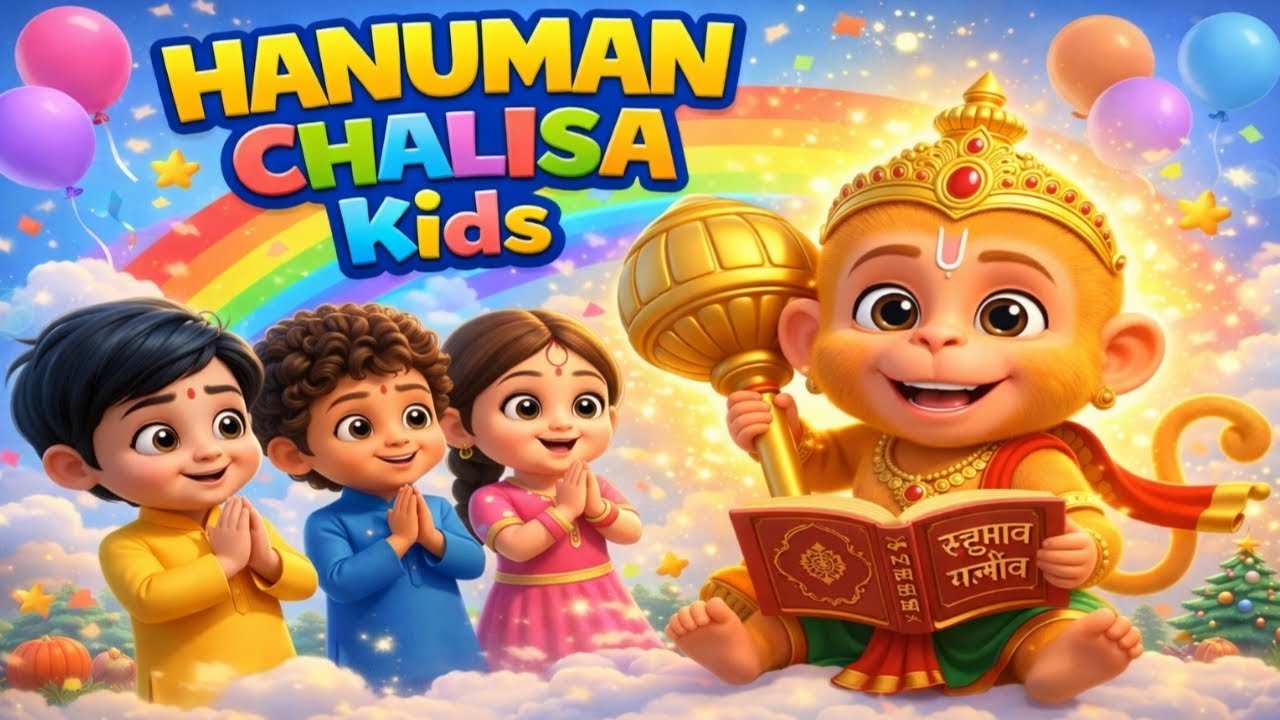 Hanuman Chalisa 🌙 | Calm & Soothing Version | Meditation & Peace | BP Kids