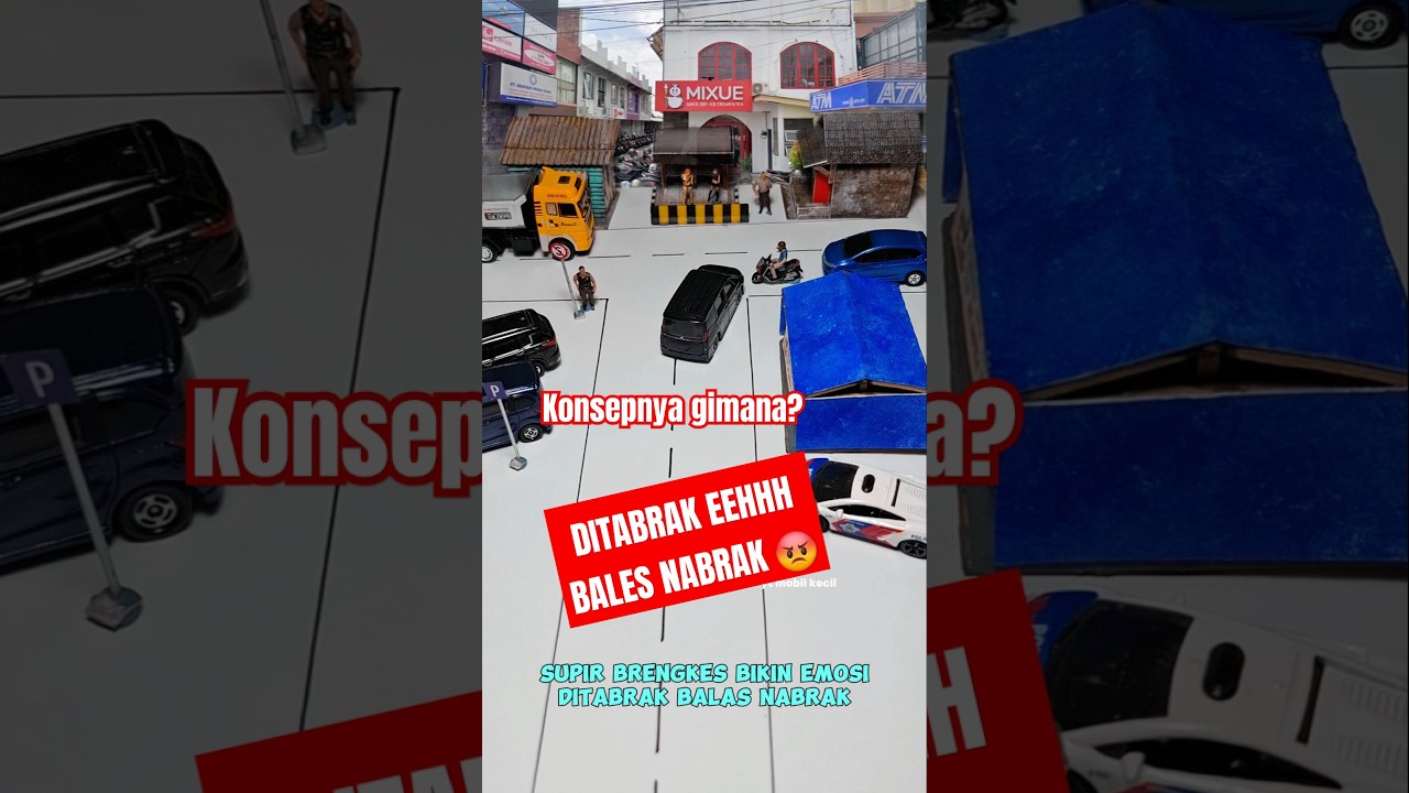 SUPIR BRENGKES BIKIN EMOSI. Ditabrak Balas Nabrak.