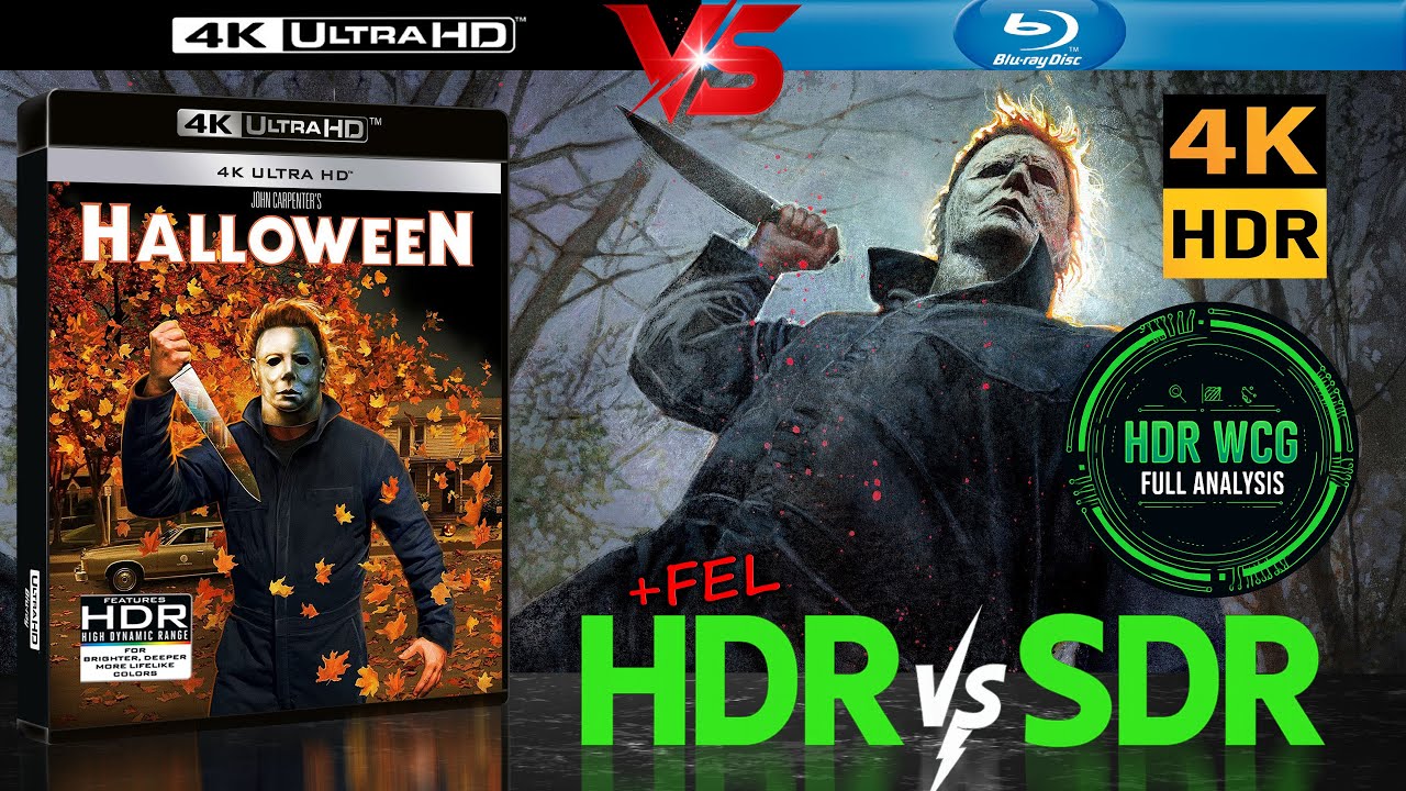 Halloween 1978 HDR WCG ATMOS ANALYSIS 4K UHD Blu Ray REVIEW vs 1080p BD SDR 100nits #TRUE_DIFFERENCE