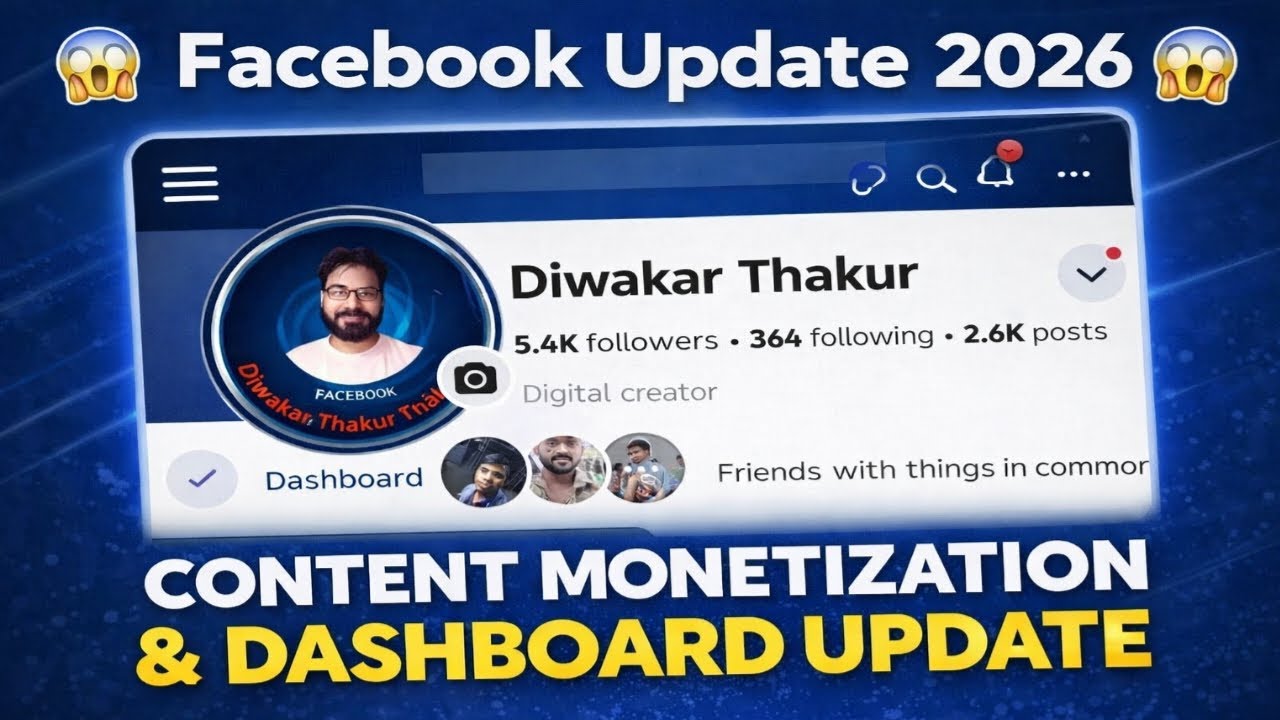 😱 2026 Facebook Update | Dashboard & Content Monetization|How to Use the New Facebook Update 2026
