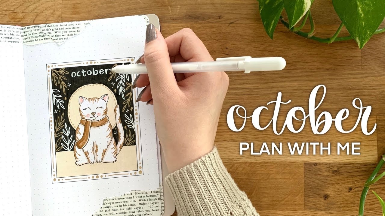 Plan With Me | 2022 October Bullet Journal Setup | Cats and Tarot Cards Inspired Bujo Theme