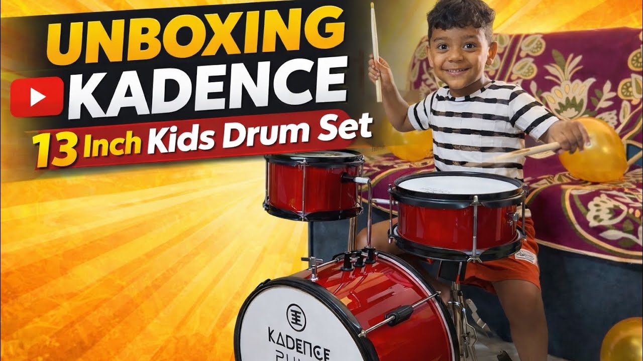 Unboxing Kadence 13 Inch 3 Piece Kids Drum Set | Birthday Gift 🎁 