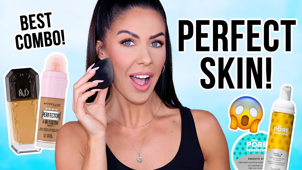 I'M OBSESSED WITH THIS FOUNDATION ROUTINE!! MY SKIN LOOKS AIRBRUSHED!