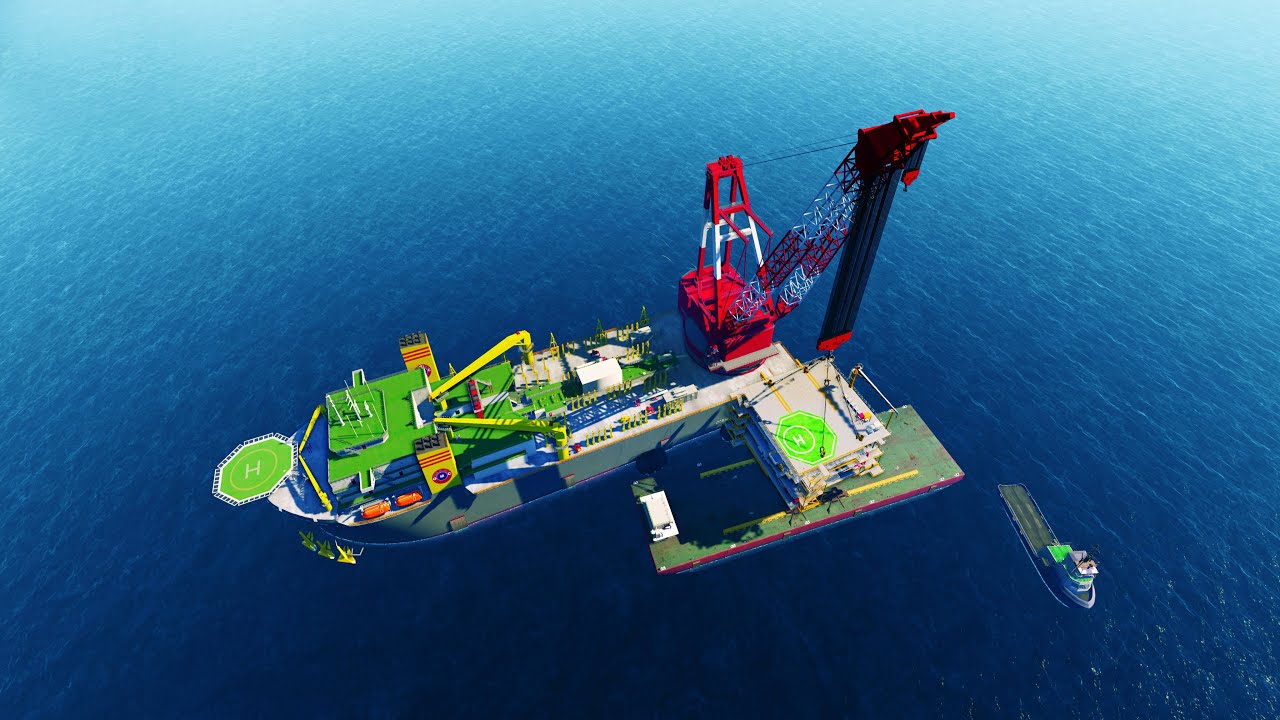 Offshore Platform Installation Animation | Offshore Animation