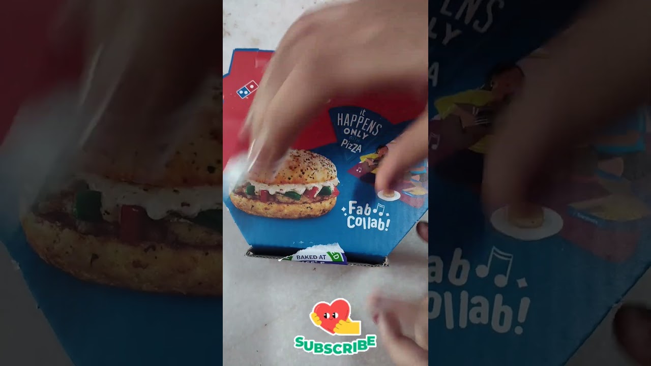 Trying Dominos 🍔Burger pizza 