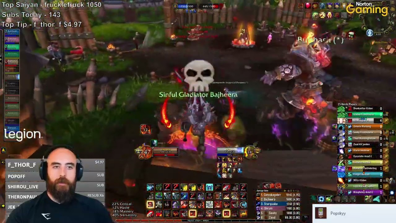 Bajheera's Deepwind Gorge CARNAGE - 39/0 Death Wish Fury Warrior
