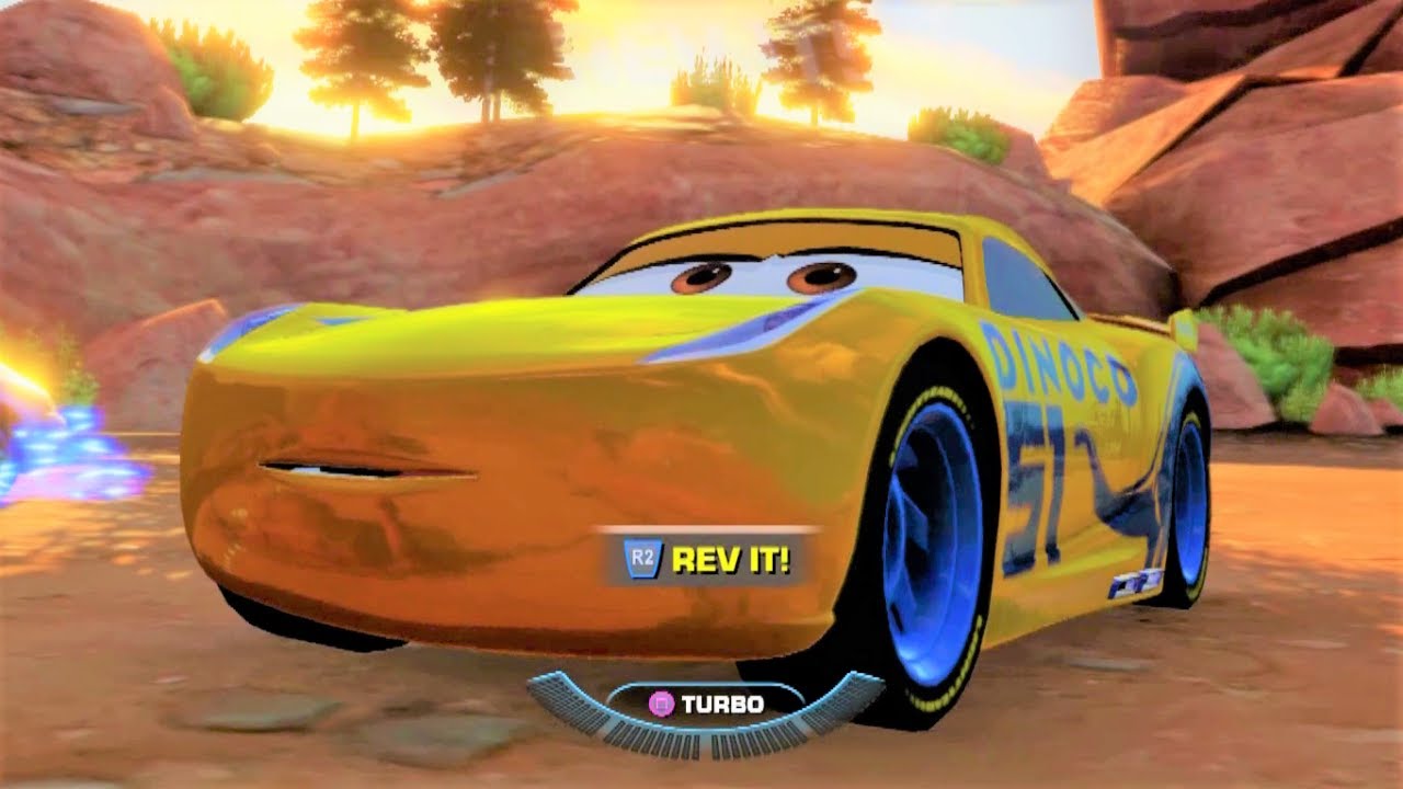Cars 3 Dinoco Cruz Ramirez Racing in Radiator Springs