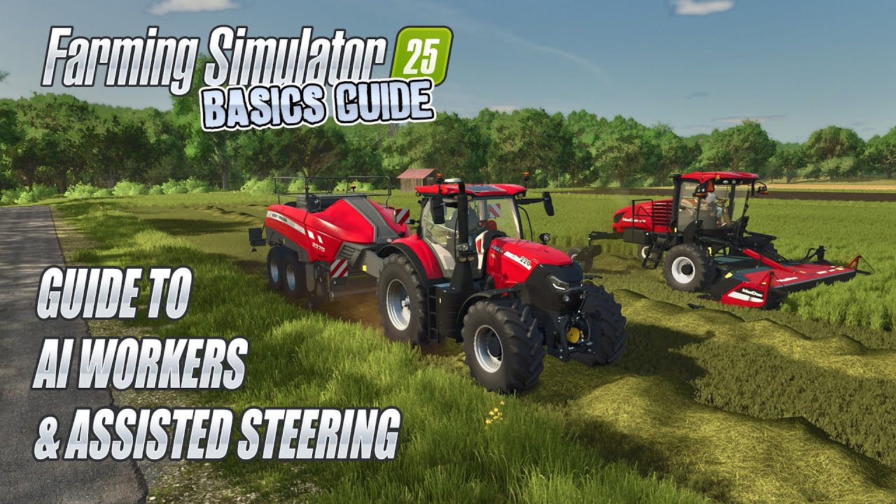 Как использовать ИИ-работников и систему GPS-управления | Основы Farming Simulator 25