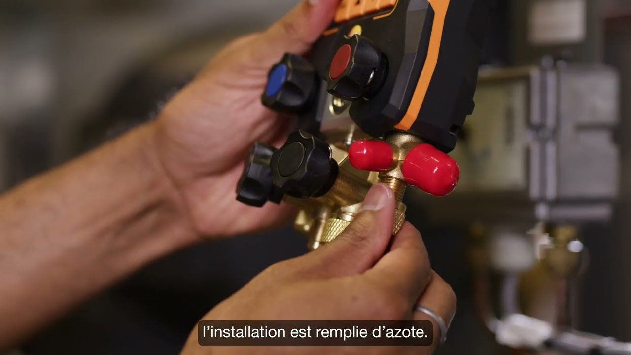 Contrôle d'étanchéité sur une installation frigorique avec le testo 558s