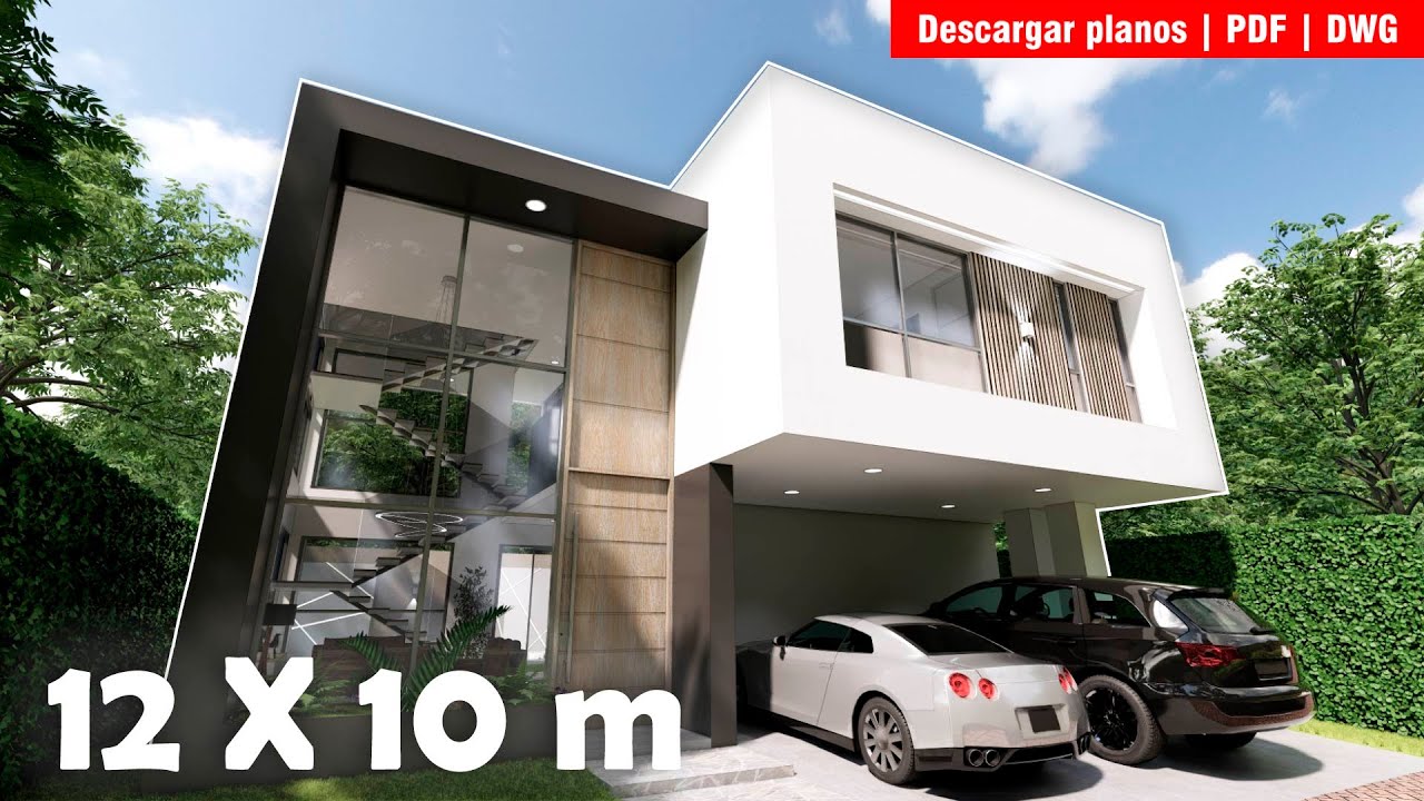 CASA MODERNA 12 x 10 METROS | HOUSE PLANE 3D