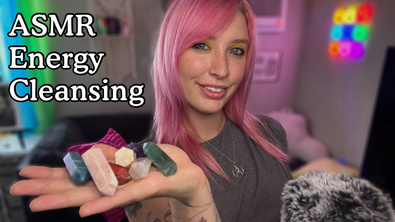 ASMR Crystal Cleansing for Sleep 🌙✨ (Negative Energy Removal)