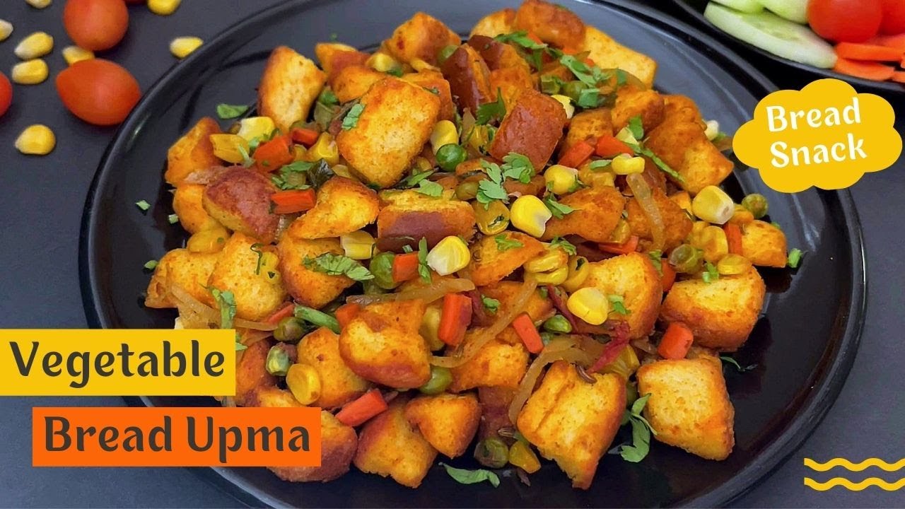 Vegetable Bread Upma | Bread Snack Recipe