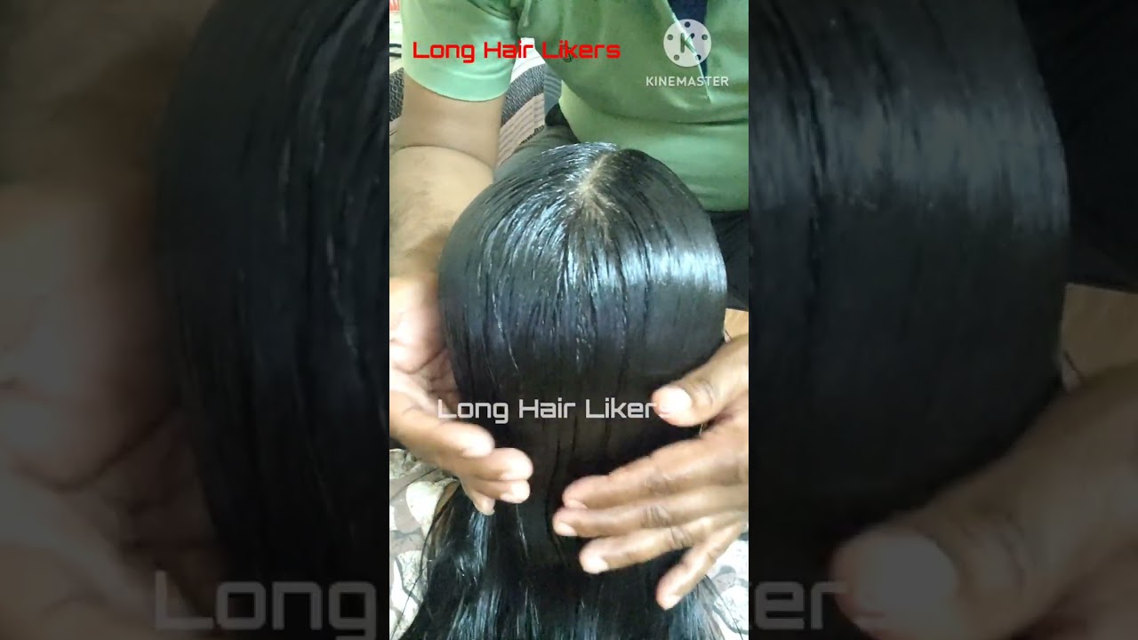 Gel Applying In Oily Hair By Men & Combing With Real Sound @ Long Hair Likers YouTube Channel 
