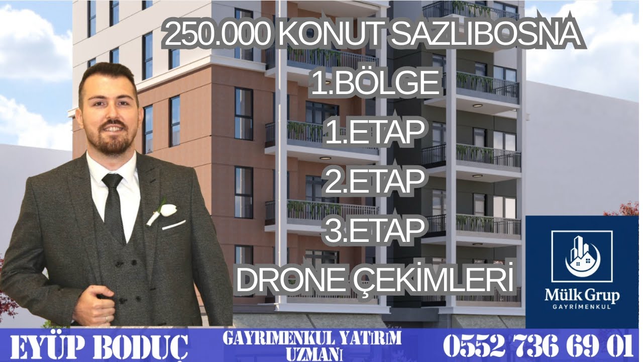 250.000 KONUT SAZLIBOSNA 1.BÖLGE 1.- 2. VE 3 ETAP ARALIK AYI DRONE ÇEKİMİ