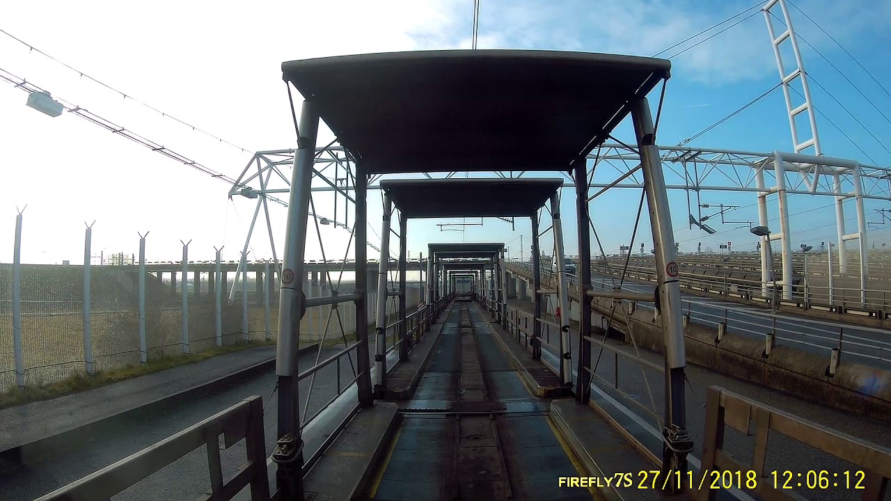 Boarding to train with the truck La Mancha channel